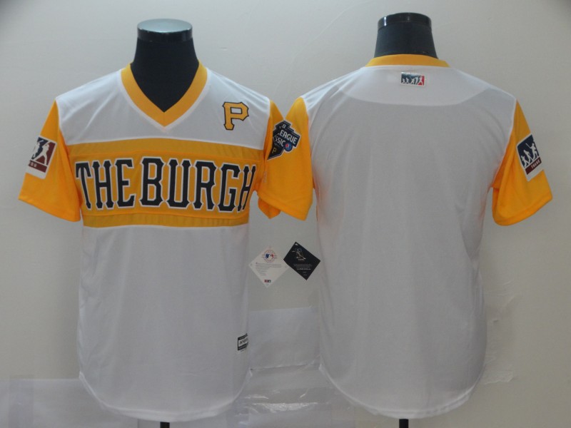 Customized Men Pittsburgh Pirates blank white yellow MLB Jerseys->chicago cubs->MLB Jersey